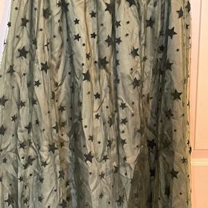 Dark green taffeta ⭐️ stars skirt